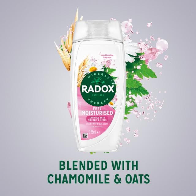 Radox Feel Moisturised Shower Gel Chamomile & Oat Body Wash 450ml - gallery image 2