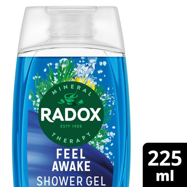 Radox 225ml Feel Awake Sea Minerals 2 in 1 Shower Gel & Shampoo - gallery image 1