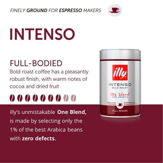 Illy Espresso Dark Roast Ground Coffee 250g - gallery image 3