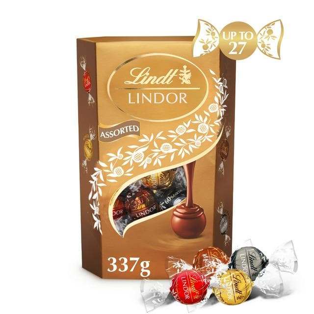 Lindt Lindor Assorted Chocolate Truffles Box 337g - gallery image 1