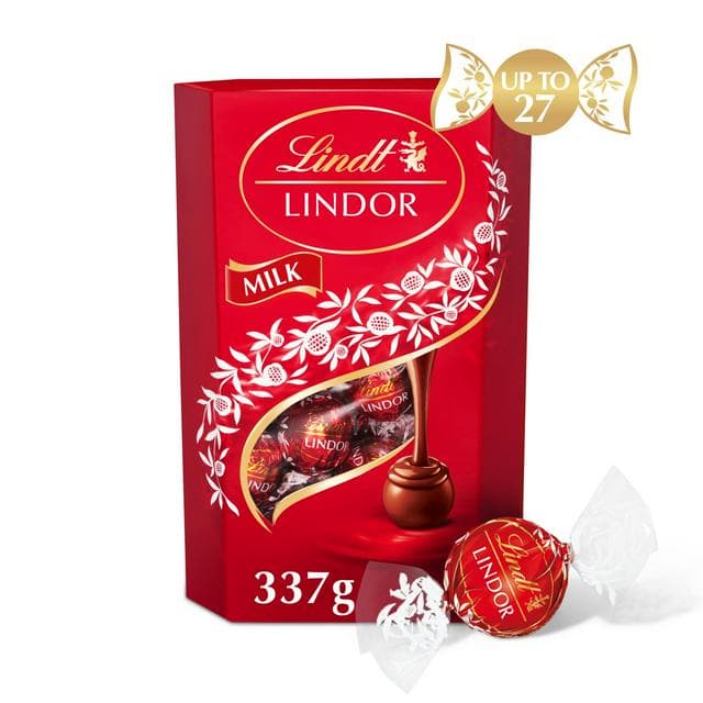 Lindt Lindor Milk Chocolate Truffles Box 337g - gallery image 1