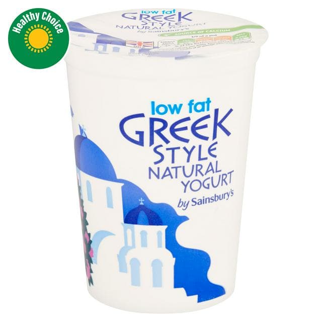 Sainsbury's Greek Style Low Fat Natural Yogurt 500g - gallery image 1
