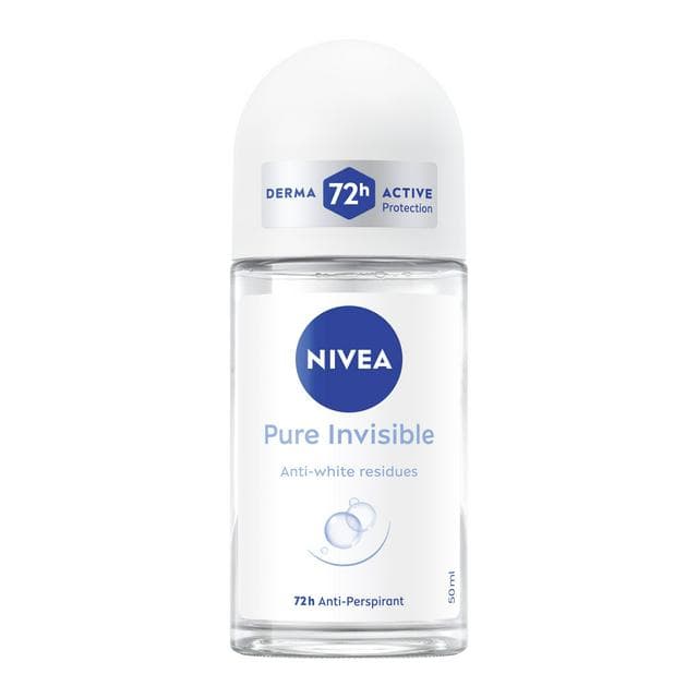 Nivea Pure Invisible Anti Perspirant Deodorant Roll On 50ml - gallery image 1