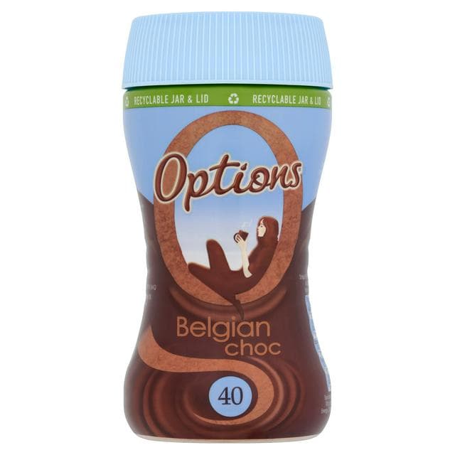 Options Instant Belgian Hot Chocolate Drink 220g - gallery image 1