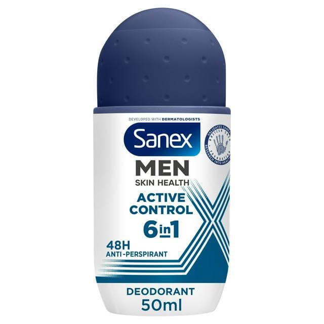 Sanex Men Active Control Antiperspirant Roll On Deodorant 50ml - gallery image 1