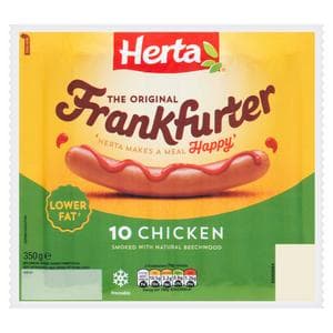 Herta Chicken Frankfurter Hot Dogs x10 350g
