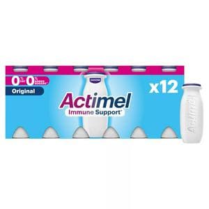 Actimel Original 0% Added Sugar Fat Free Yogurt Drink 12x100g