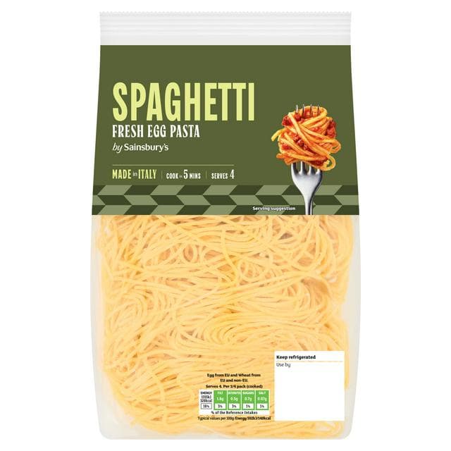 Sainsbury's Fresh Egg Spaghetti 500g - gallery image 1