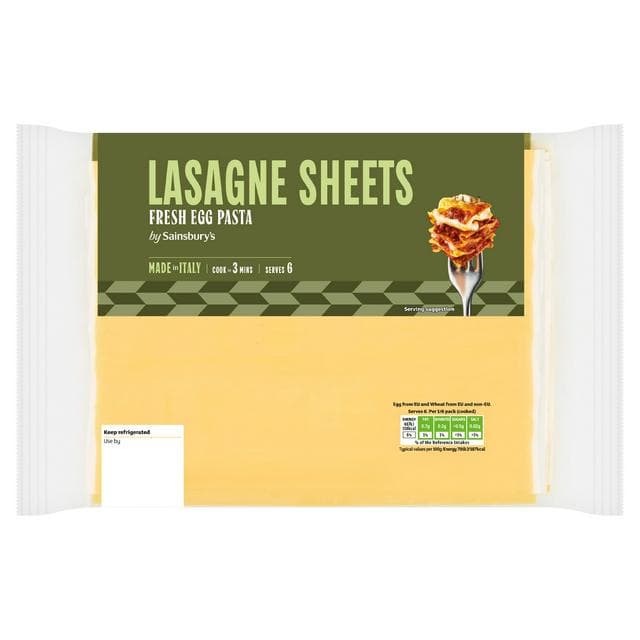 Sainsbury's Fresh Egg Lasagne Sheets 250g - gallery image 1