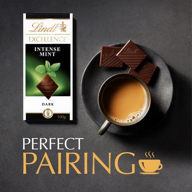 Lindt Excellence Dark Mint Chocolate Bar 100g - gallery image 3