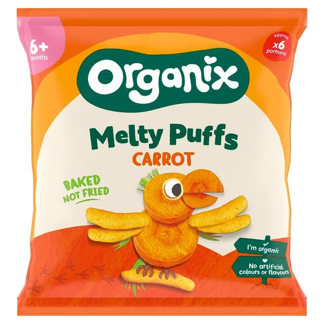 Organix 20g Melty Organic Sweetcorn Rings Baby Puffs 6 months+ - gallery image 1