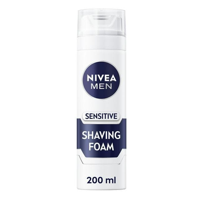 Nivea Men Sensitive Shave Foam with 0% Alcohol 200ml - gallery image 1
