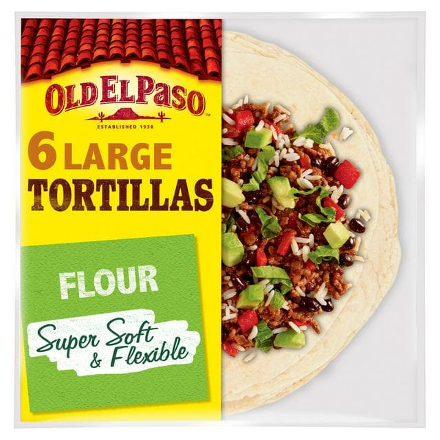 Old El Paso Mexican Large Soft Flour Tortilla Wraps x6 350g - gallery image 1