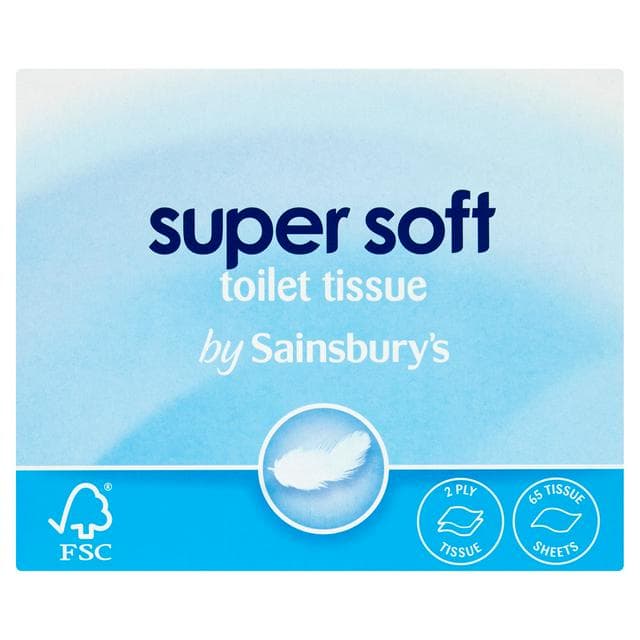 Sainsbury's Super Soft Toilet Tissue Box, White x65 Sheets - gallery image 1