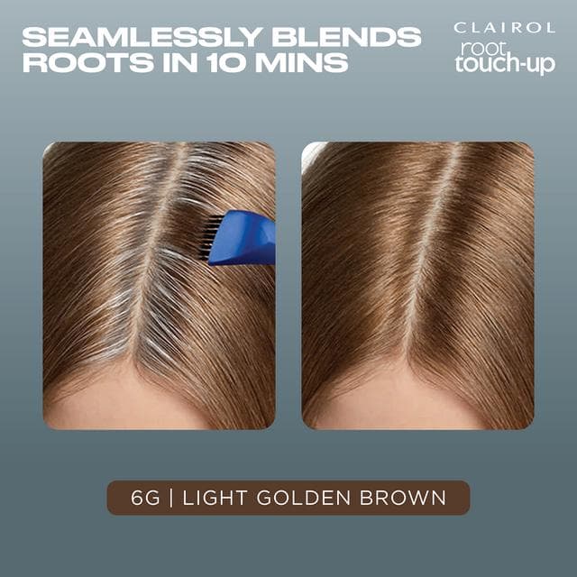 Clairol Root Touch-Up Permanent Hair Dye Light Golden Brown 6G - gallery image 2