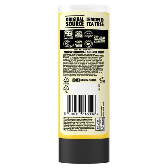 Original Source 250ml Zesty Lemon & Tea Tree Shower Gel - gallery image 2