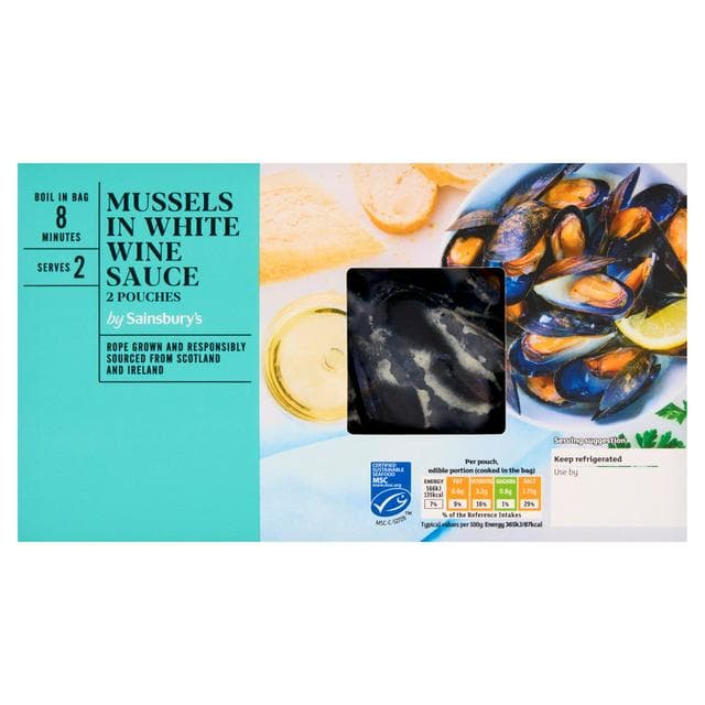 Sainsbury's Scottish Marine Stewardship Council MSC Mussels In White Wine 500g (Serves x2) - gallery image 1