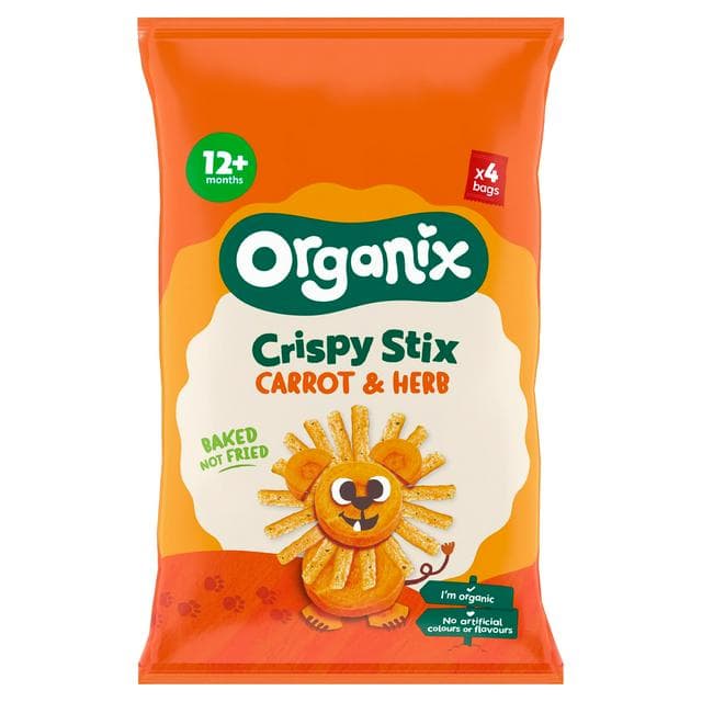 Organix Carrot & Herb Stix Organic Baby Puffs Multipack 10 months+ 4x15g - gallery image 1