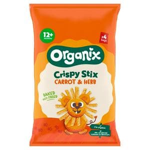 Organix Carrot & Herb Stix Organic Baby Puffs Multipack 10 months+ 4x15g