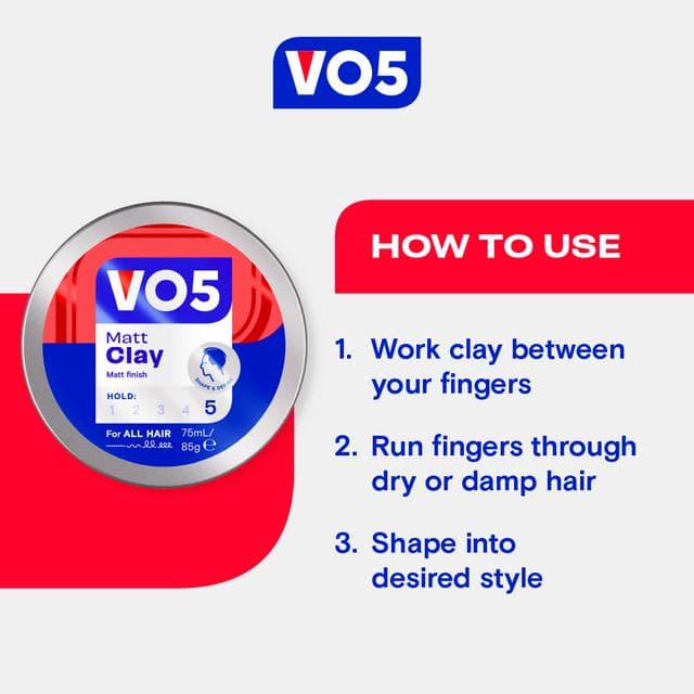 VO5 Extreme Style Matt Hair Clay 75ml - gallery image 4