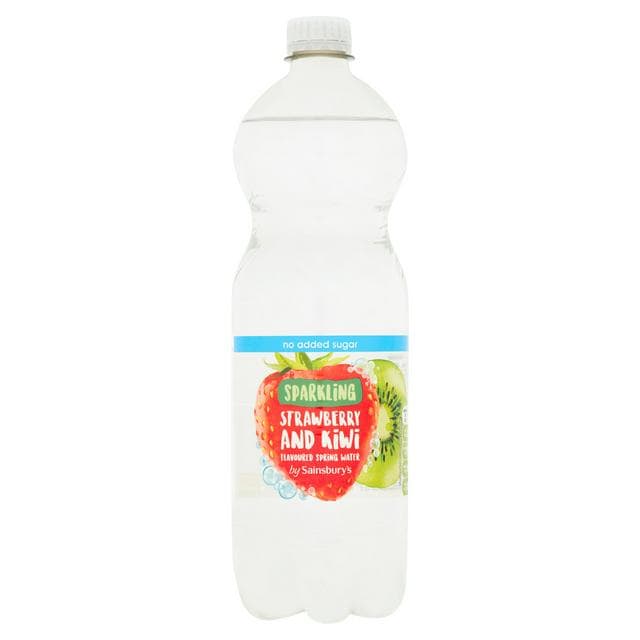 Sainsbury's Bottled Sparkling Flavoured Water, Strawberry & Kiwi 1L - gallery image 1