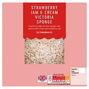 Sainsbury's Strawberry Jam & Cream Victoria Sponge 340g