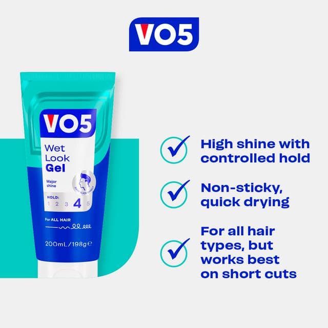VO5 Wet Look Styling Gel 200ml - gallery image 3