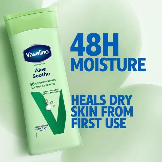 Vaseline Intensive Care Aloe Soothe Body Lotion Hydrates & Refreshes Dry Skin 400ml - gallery image 2
