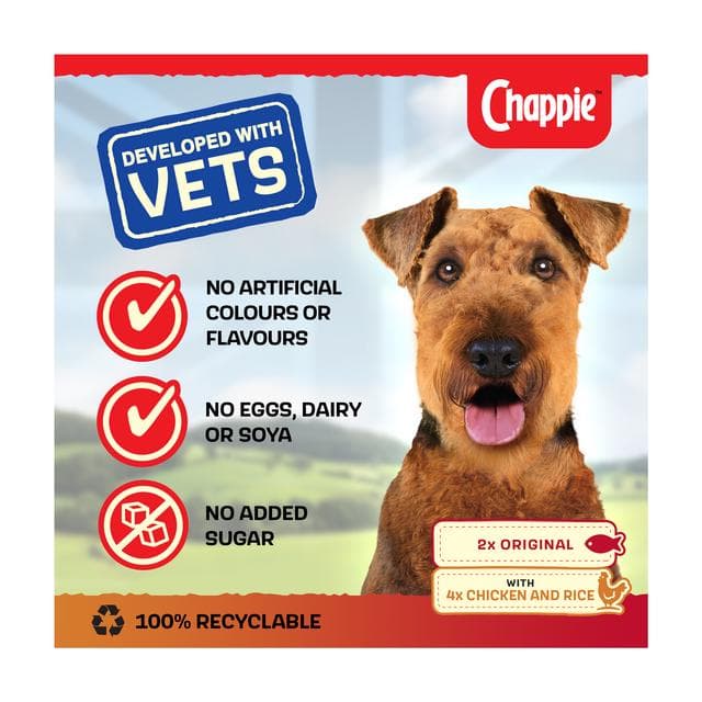 Chappie Adult Wet Dog Food Tins Favourites in Loaf 6x412g - gallery image 2