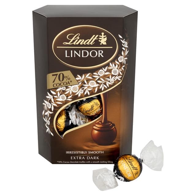 Lindt Lindor Extra Dark Chocolate Truffles Box 200g - gallery image 2