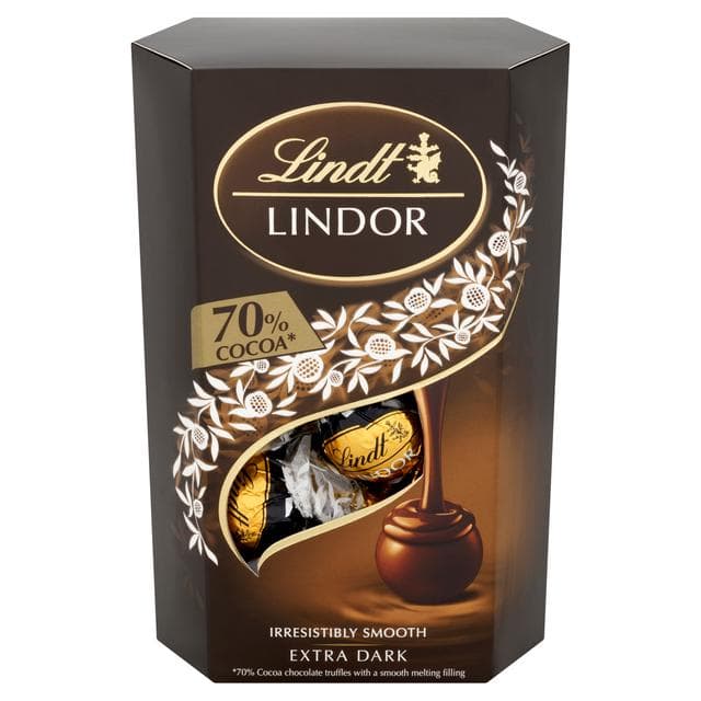 Lindt Lindor Extra Dark Chocolate Truffles Box 200g - gallery image 4