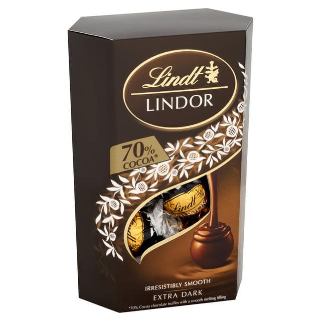 Lindt Lindor Extra Dark Chocolate Truffles Box 200g - gallery image 6