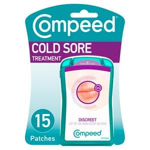 Compeed Cold Sore Invisible Patches, Medium x15
