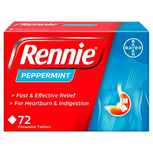 Rennie Peppermint Heartburn & Indigestion Relief Tablets x72 - gallery image 1