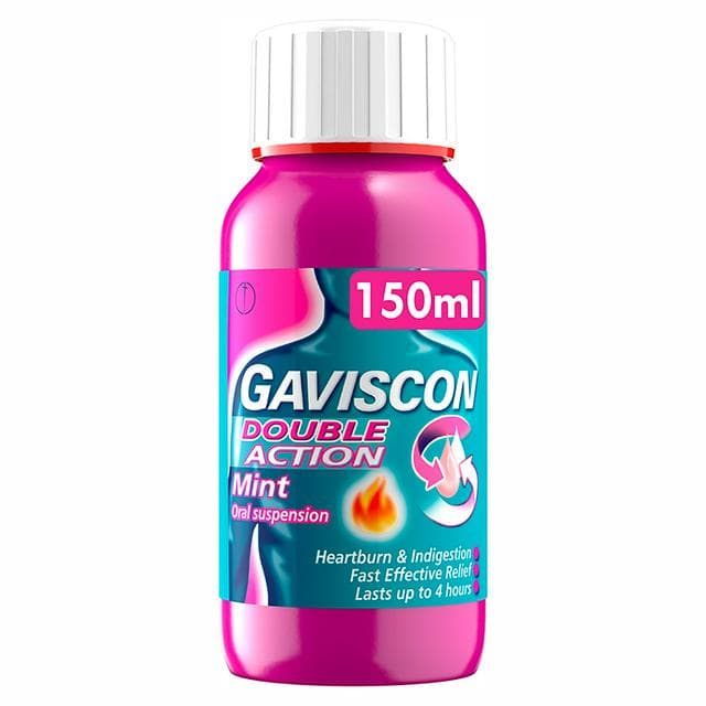 Gaviscon Double Action Heartburn & Indigestion Mint 150ml - gallery image 1
