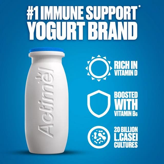 Actimel Blueberry Cultured Yogurt Drink 8x100g - gallery image 3