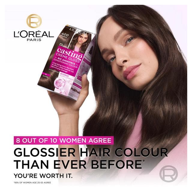L'Oreal Paris Casting Creme Gloss Semi Permanent Hair Dye Light Brown 500 - gallery image 2