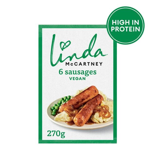 Linda McCartney Vegetarian Sausages x6 270g - gallery image 1