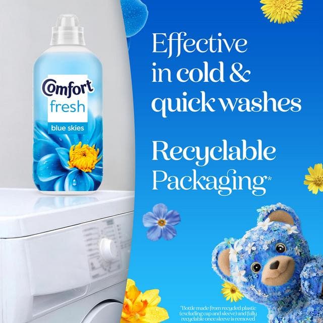 Comfort 31 washes Blue Skies Fabric Conditioner 930ml - gallery image 3