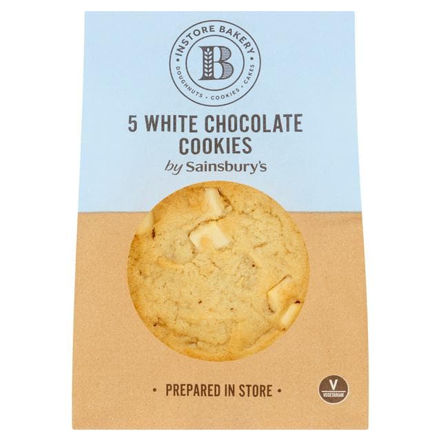 Sainsbury's White Chocolate Cookies x5 - gallery image 1