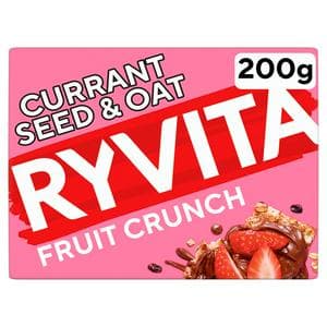 Ryvita Crispbread Fruit Crunch Currant Seed & Oat Crackers 200g