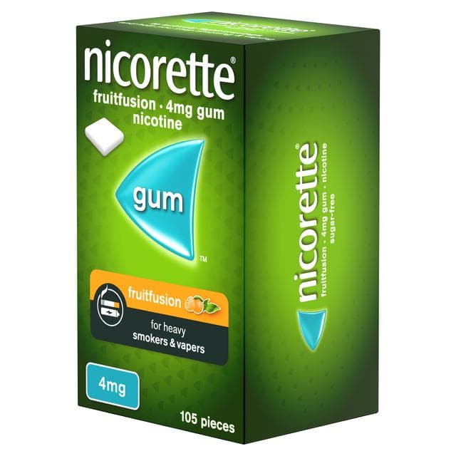 Nicorette Fruitfusion Gum Pieces Quit Smoking Aid x105 4mg - gallery image 2