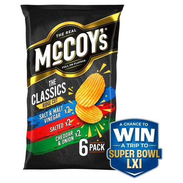 McCoy's Classic Variety Pack Crisps 6x25g - gallery image 1
