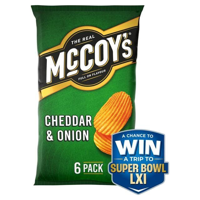 McCoy's Cheddar & Onion Variety Pack Crisps 6x25g - gallery image 1