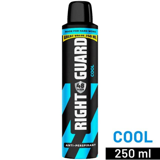 Right Guard Men 48h Antiperspirant Deodorant Cool 250ml - gallery image 1