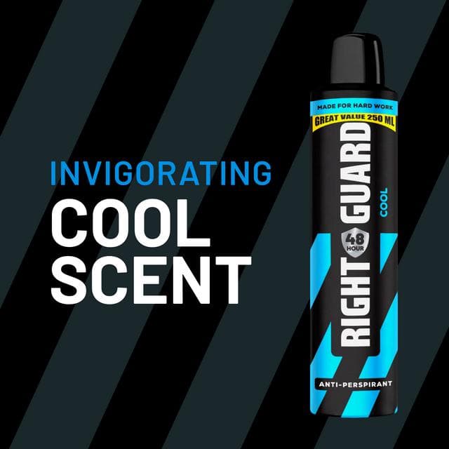 Right Guard Men 48h Antiperspirant Deodorant Cool 250ml - gallery image 4
