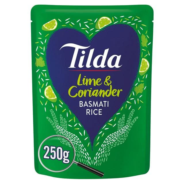 Tilda Microwave Rice Lime & Coriander Basmati 250g - gallery image 1