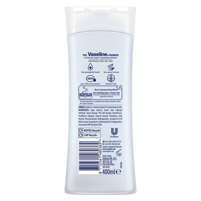 Vaseline Intensive Care Advanced Repair Body Lotion Repairs Very Dry Skin 400ml - gallery image 6
