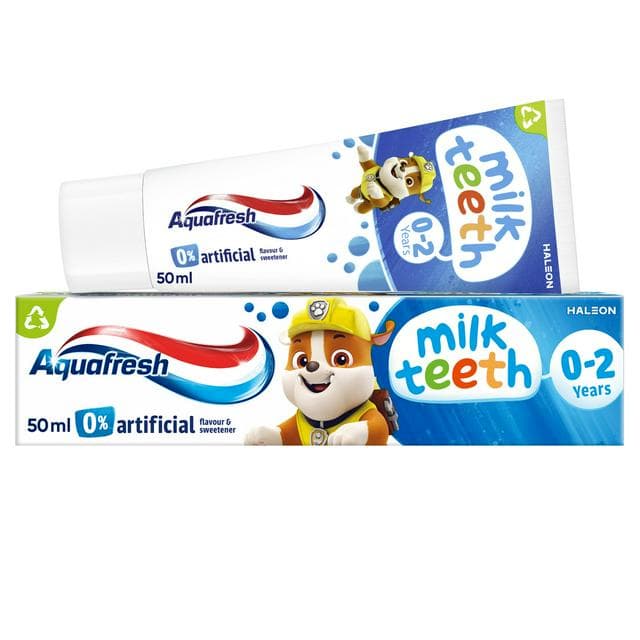 Aquafresh Kids Paw Patrol Milk Teeth Toothpaste 0-2 Years 50ml - gallery image 1