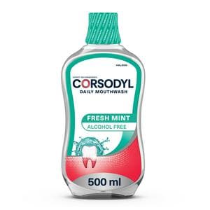 Corsodyl Daily Gum Care Mouthwash Fresh Mint Alcohol Free 500ml
